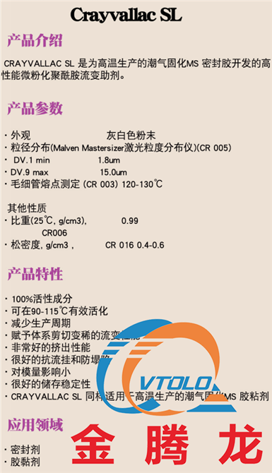 CRAYVALLAC SL高性能觸變劑(圖1)